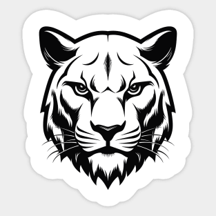 panther black head t-shirt Sticker